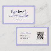 Minimalistische Typografie Makeup Stylist Business Visitenkarte (Vorne/Hinten)