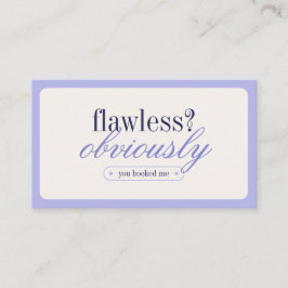 Minimalistische Typografie Makeup Stylist Business Visitenkarte