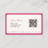 Minimalistische Typografie Makeup Stylist Business Visitenkarte (Rückseite)