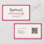 Minimalistische Typografie Makeup Stylist Business Visitenkarte (Vorne/Hinten)