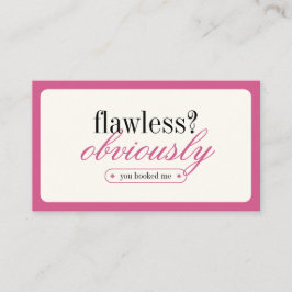 Minimalistische Typografie Makeup Stylist Business Visitenkarte