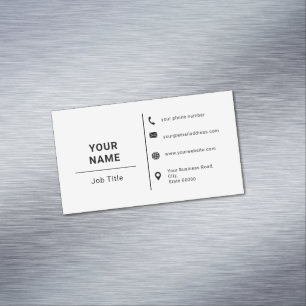 Minimalistische Typografie mit benutzerdefiniertem Magnetische Visitenkarte