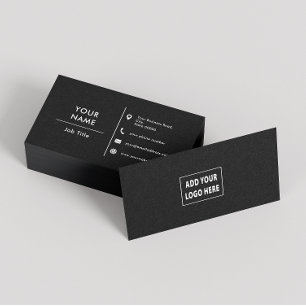 Minimalistische Typografie mit , in Schwarz und We Visitenkarte