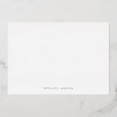 Minimalistische Typografie Moderne Bridesmaid-Init Folieneinladung (Rückseite)