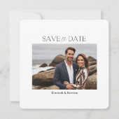 Minimalistische Typografie Moderne Landschaft Foto Save The Date (Vorderseite)
