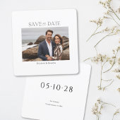 Minimalistische Typografie Moderne Landschaft Foto Save The Date