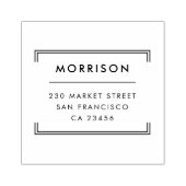 Minimalistische Typografie | Moderne Rücksendeadre Gummistempel (Prägung)