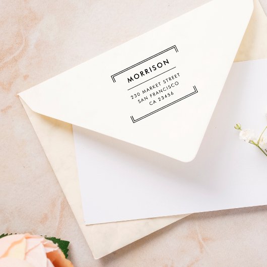 Minimalistische Typografie | Moderne Rücksendeadre Gummistempel