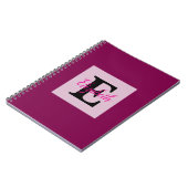 Minimalistische Typografie-Monogramm-Name Notizblock (Linke Seite)