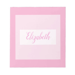 Minimalistische Typografie-Monogramm-Name Notizblock