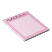 Minimalistische Typografie-Monogramm-Name Notizblock (angewinkelt)