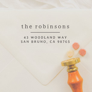 Minimalistische Typografie Personalisiert Name und Permastempel
