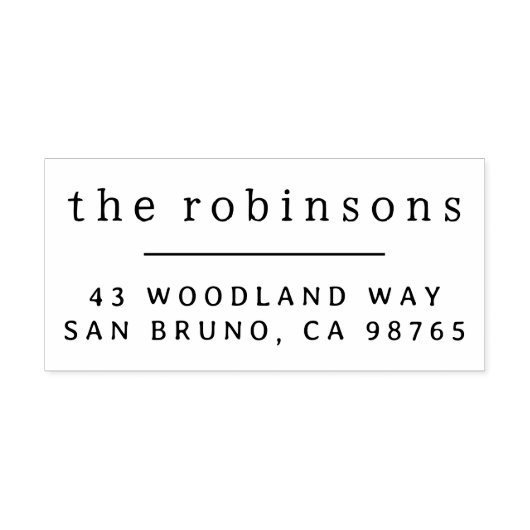 Minimalistische Typografie Personalisiert Name und Permastempel (Design)