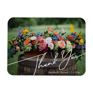 Minimalistische Typografie Personalisiertes Foto D Magnet