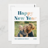 Minimalistische Typografie Retro-Foto Postkarte (Vorne/Hinten)