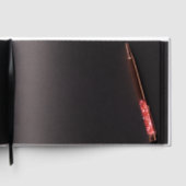 Minimalistische Typografie Rose Gold Foil Foto Hoc Gästebuch (Innen)