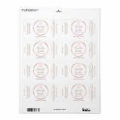 Minimalistische Typografie Rose Goldrahmen Logo (Vorne)