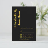 Minimalistische Typografie RSVP Karte (Stehend Vorderseite)