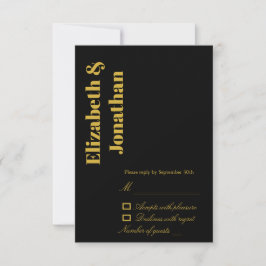 Minimalistische Typografie RSVP Karte