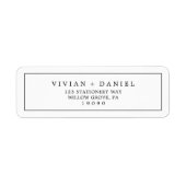 Minimalistische Typografie-Rücksendeadresse (Vorne)