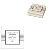 Minimalistische Typografie | Rücksendeadresse von Gummistempel (Stempel)