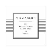 Minimalistische Typografie | Rücksendeadresse von Gummistempel (Prägung)