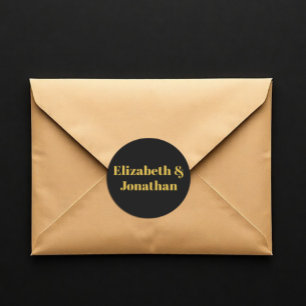 Minimalistische Typografie Runder Aufkleber