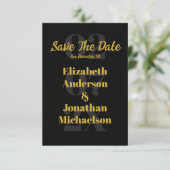 Minimalistische Typografie Save The Date (Stehend Vorderseite)
