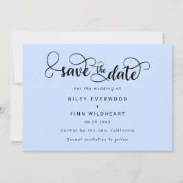 Minimalistische Typografie Save the Date Einladung