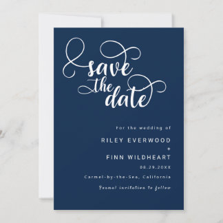 Minimalistische Typografie Save the Date Einladung