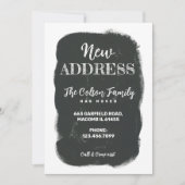 Minimalistische Typografie-Schalttafel Neue Zuhaus Ankündigung (Vorderseite)