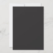 Minimalistische Typografie Script Black & White We Einladung (Rückseite)
