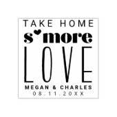Minimalistische Typografie S'more Liebe Hochzeit Gummistempel (Prägung)