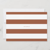 Minimalistische Typografie Terracotta-Foto Save The Date (Rückseite)