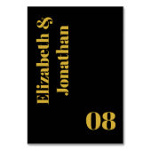 Minimalistische Typografie Tischnummer (Rückseite)