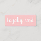 Minimalistische Typografie Trendrosa Treuekarte Mini Visitenkarte (Vorderseite)