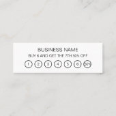 Minimalistische Typografie Trendrosa Treuekarte Mini Visitenkarte (Rückseite)