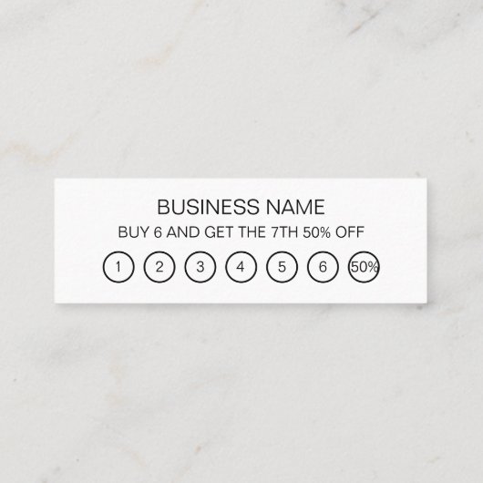 Minimalistische Typografie Trendrosa Treuekarte Mini Visitenkarte (Rückseite)