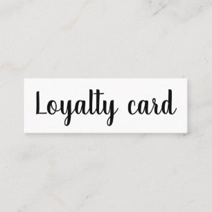 Minimalistische Typografie Trendy Loyalität Visite Mini Visitenkarte