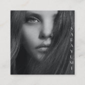 Minimalistische Typografie und Fotografie Beruflic Quadratische Visitenkarte (Vorderseite)