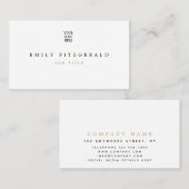 Minimalistische Typografie und Schwarz/Ihr Logo Visitenkarte (Vorne/Hinten)