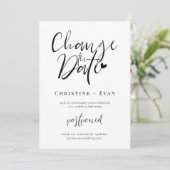 Minimalistische Typografie verändern das Hochzeitd Ankündigung (Stehend Vorderseite)