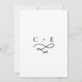 Minimalistische Typografie verändern das Hochzeitd Ankündigung (Rückseite)