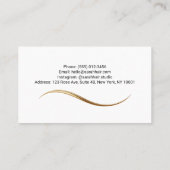 Minimalistische Typografie-Visitenkarte Visitenkarte (Rückseite)