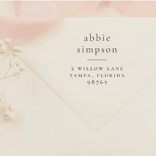 Minimalistische Typografie Vorname Nachname Rückse Permastempel
