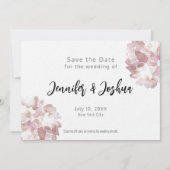 Minimalistische Typografie Wasserfarbe Save the Da Date (Vorderseite)