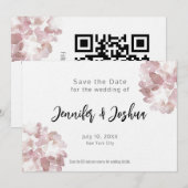 Minimalistische Typografie Wasserfarbe Save the Da Date (Vorne/Hinten)
