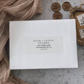Minimalistische Typografie Wedding Guest Address L Aufkleber