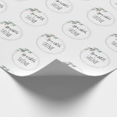 Minimalistische Typografie - Weihnachtswrapping Geschenkpapier (Ecke)