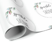 Minimalistische Typografie - Weihnachtswrapping Geschenkpapier (Rolleneckpunkt)